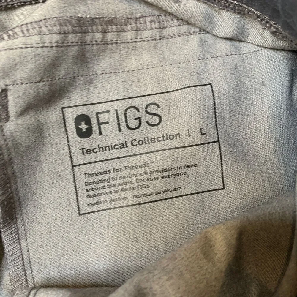 Figs Scrub Pants Mens L Graphite Grey Technical Collection Cargo Pocket Straight